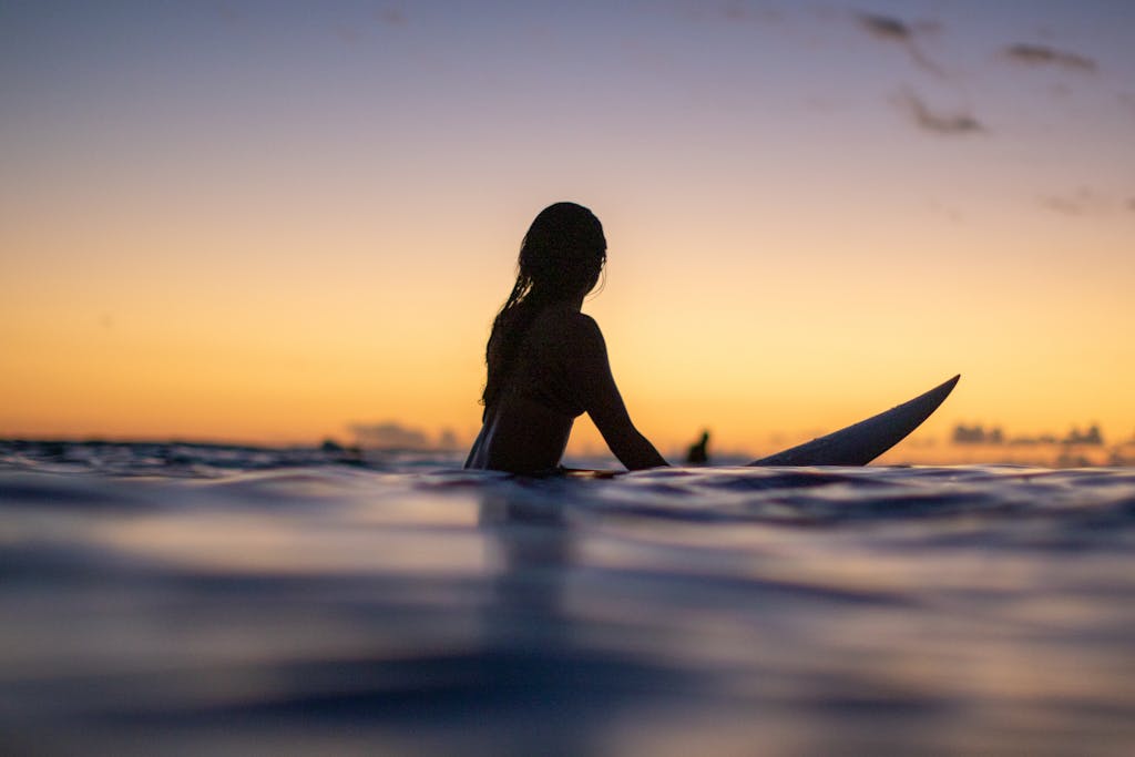 Golden Glow Over Queens Surf Break